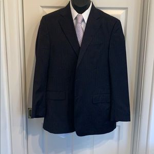 42R Zegna pinstripes Italian suit 3 buttons